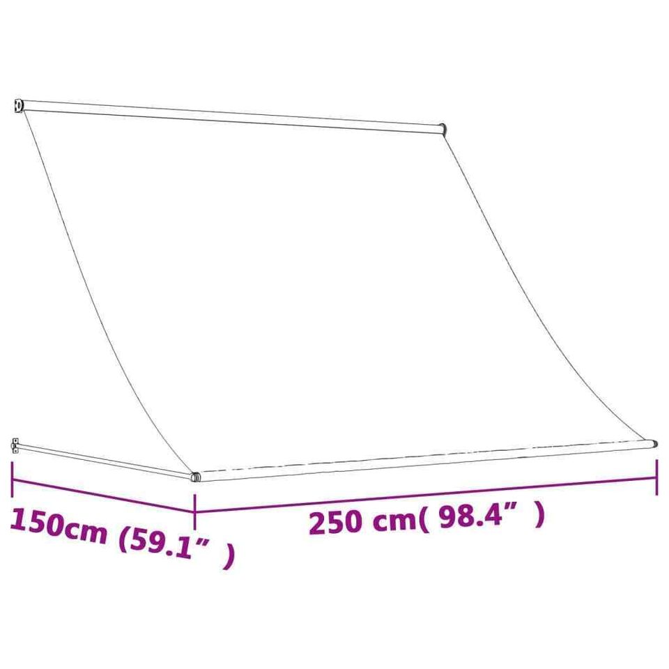 Markise Einziehbar Anthrazit 250x150 cm Markise Markisen NEU in Weilburg