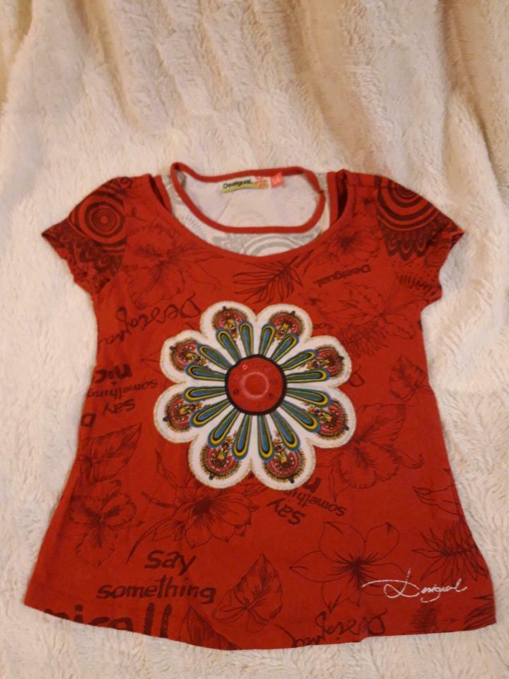 T-Shirt, Mädchen, desigual, 5/6, 110, dunkelrot in Nauen