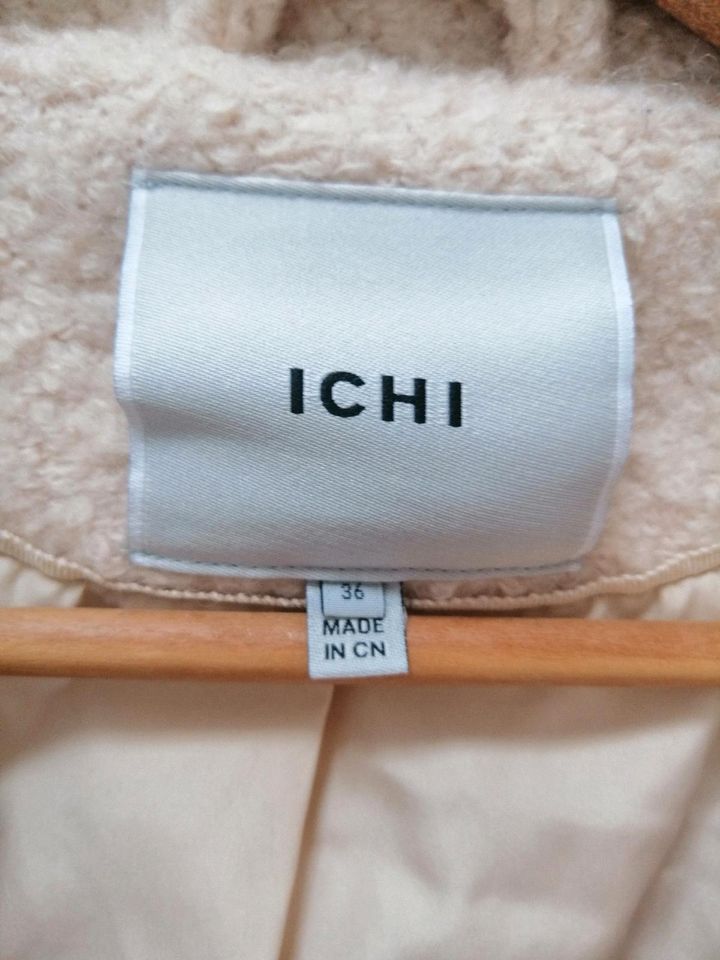 Ichi istipa Mantel Wollmantel Kurzmantel top beige Creme 36 S in Straelen