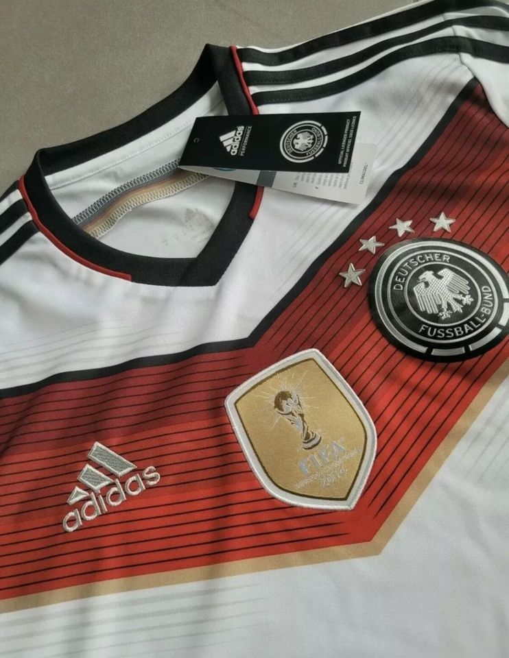 Original DFB Deutschland Trikot 2014 S XL 4.Sterne weiß NEU in Gera