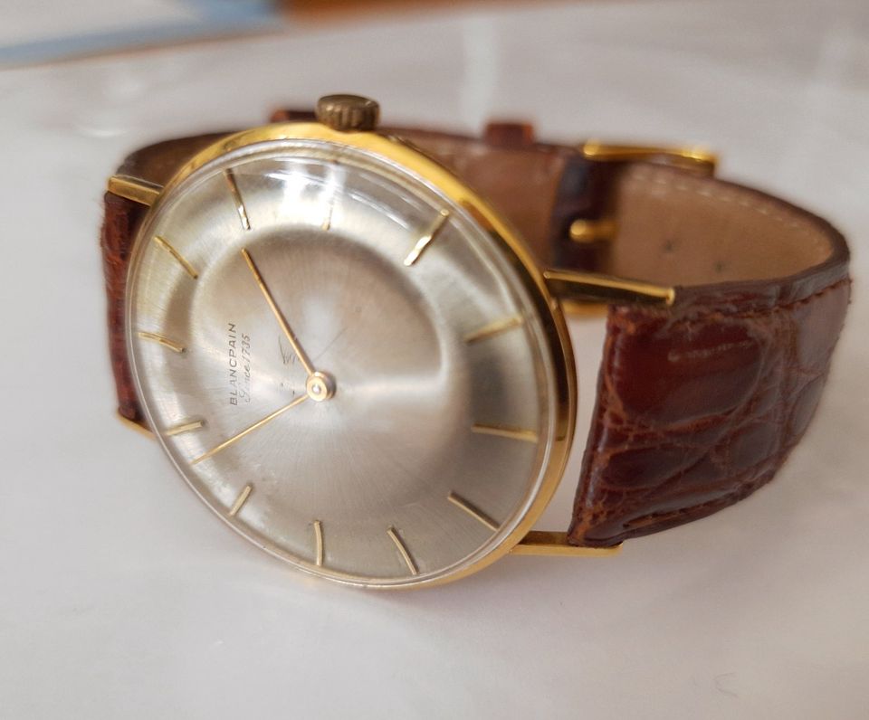 Blancpain 18k 750 Vintage Herren Armbanduhr Gold Ultra ca. 1962 in Buchholz in der Nordheide