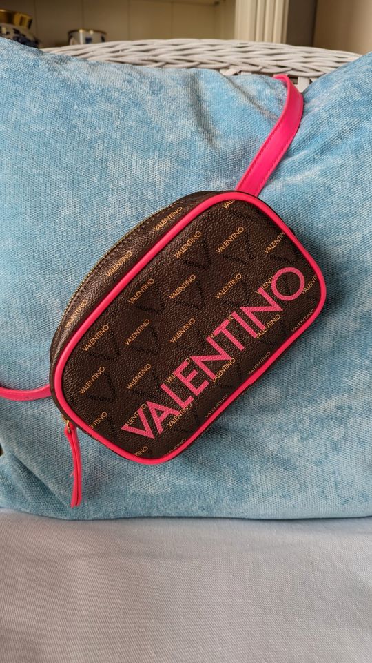 Tasche Valentino by Mario Valentino, Gürteltasche braun neon pink in Kressbronn am Bodensee