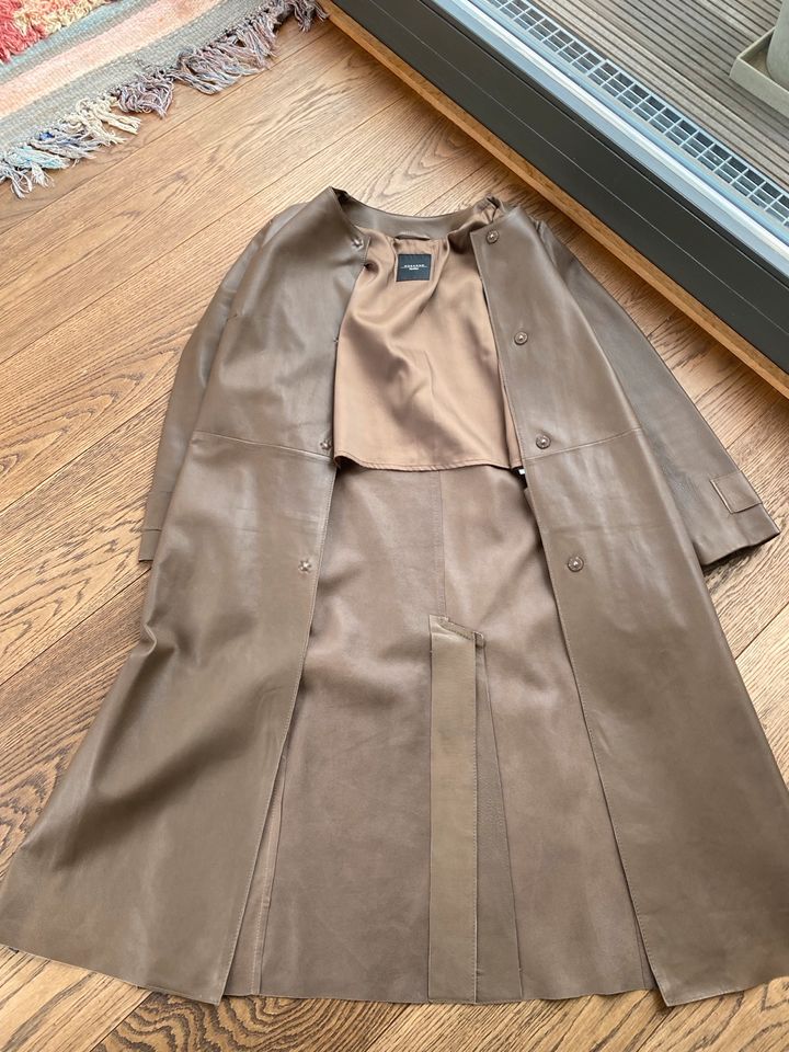 Max Mara Leder Nappa Mantel 38 nougat in Wülfrath