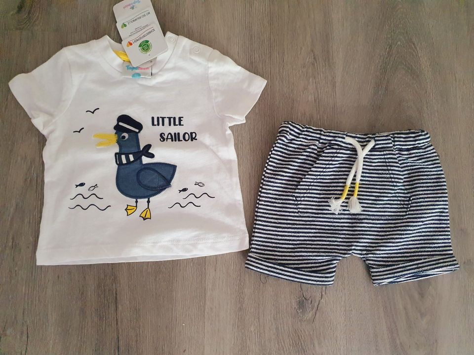 maritimes Sommer Set Family Shorts & Shirt NEU mit Etikett Gr. 62 in Salzatal