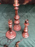 Lampen Ständer Holz Vintage behandelt Kupfer Set  3 Telle Nordrhein-Westfalen - Datteln Vorschau