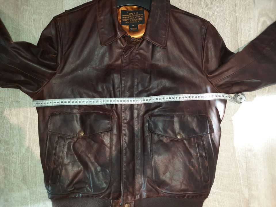 Schott Made in USA 694 Lederjacke Leather jacket oiled vintage M in Andernach