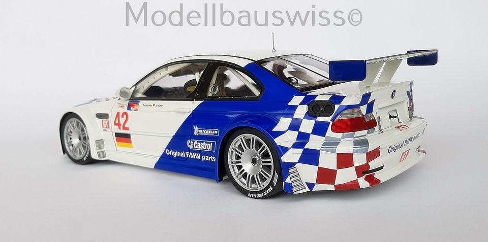 BMW M3 E46 GTR 2001 - J.J.Lehto / Jörg Müller 1/18 1zu18 1:18 in Waldshut-Tiengen