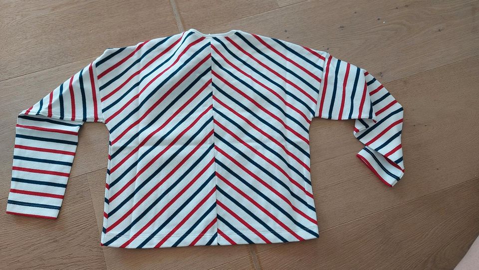 PETIT BATEAU Gr. 128, Shirt, Oberteil blau, rot, weiß gestreift in Soest