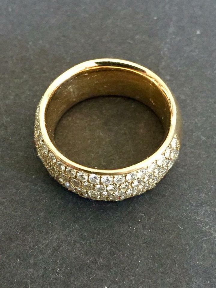 Brillant Ring 750 Gelbgold 4,12 ct VVS Memory-Ring 108 Brillanten in Geilenkirchen