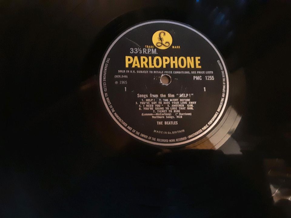 THE BEATLES, HELP, 1.PRESSUNG PARLOPHONE 1965 in Borkum