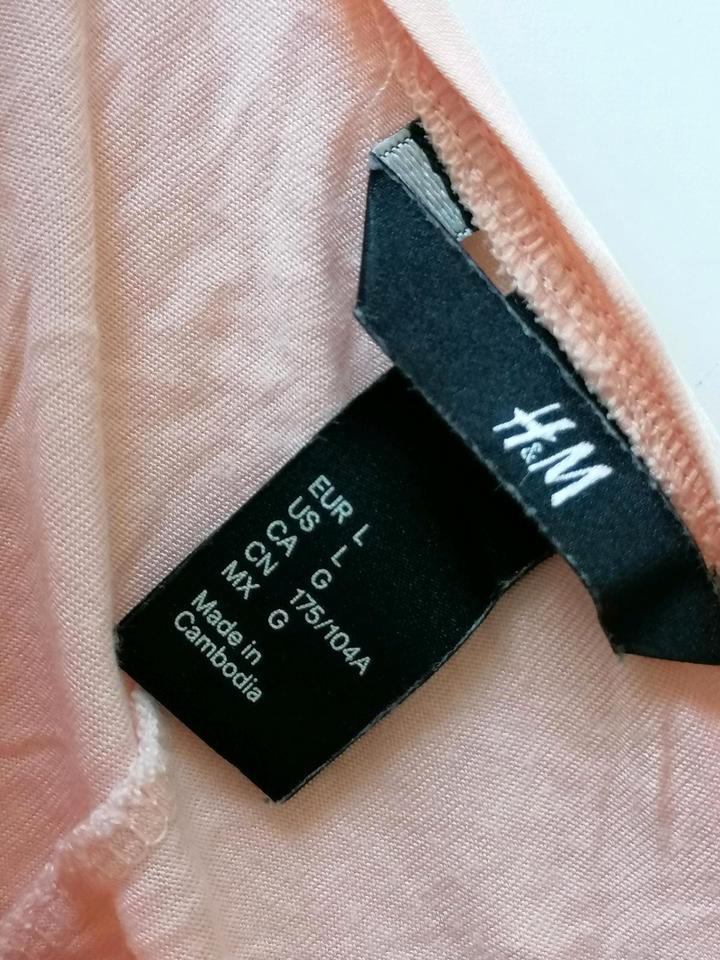H&M Shirt Fledermaus Ärmel Rose Aprikose Lachs Luftig L 40 in Griesheim