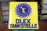 Emailschild Olex Tankstelle ca. 1922 59,5 x 59,5 cm Kr. Passau - Passau Vorschau