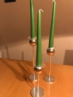 Trio Kerzenständer von WMF  Versilbert und Vergoldet 1970 in Ruderting