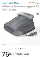 Massagegerät VITALmaxx Shiatsu-Massagegerät für Füße 12V grau Niedersachsen - Wunstorf Vorschau