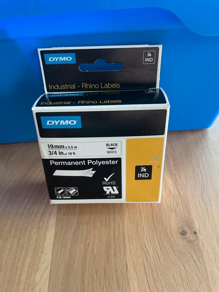 Dymo Permanent Polyester Label Etikettieren Rhino Schriftband in Hohnstorf (Elbe)