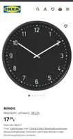 IKEA BONDIS Wanduhr, schwarz, 38 cm Schleswig-Holstein - Schuby Vorschau