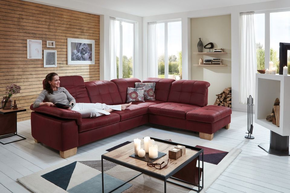 0% FINANZIERUNG NEU - PLANBARE U WOHNLANDSCHAFT Kopfverstellung - Sofa Couch Garnitur Eckcouch Canape Sessel in Pampow