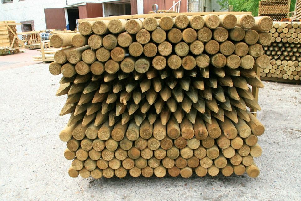 Baumpfähle - Zaunpfähle - Holz - 7 x 350 cm - imprägniert - KDI - in Wagenfeld