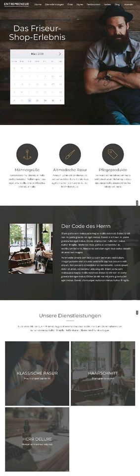 Webseite Friseure Webdesign - Salon barber shop Website Homepage in Dresden