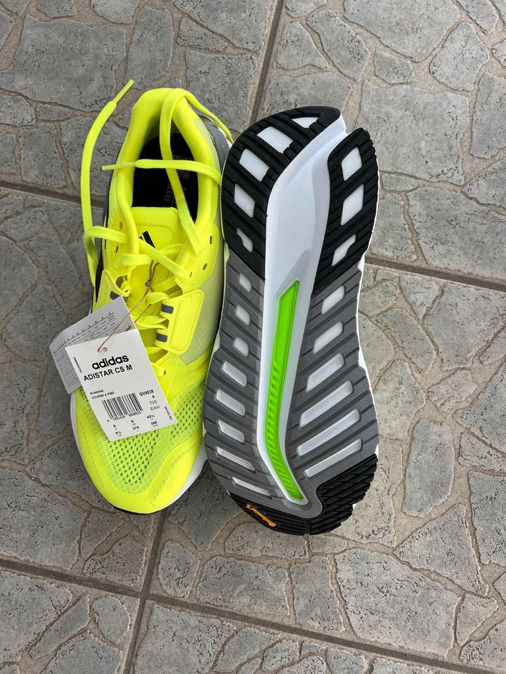 Adidas Laufschuh ADISTAR CS M Größe 9 Neongelb  NEU in Bad Wildungen