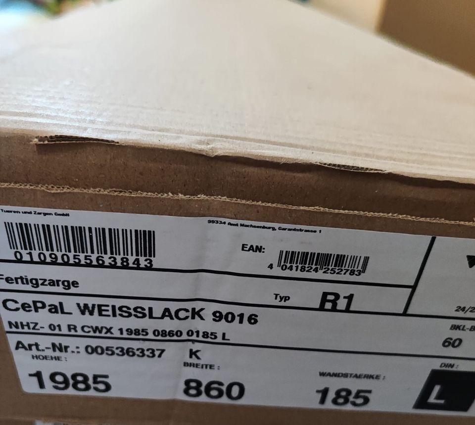 Türzarge DIN links 1985/860 Wandstärke 185mm ORIGINALVERPACKT in Neckarsulm