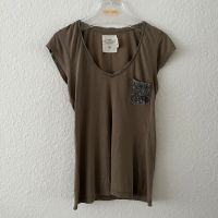 H&M Top Shirt V-Ausschnitt Pailletten Glitzer Khaki Dunkelgrün Niedersachsen - Oldenburg Vorschau