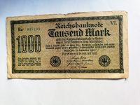 Reichsbanknote/Inflationsgeld 1000 Mark von 1922 Nürnberg (Mittelfr) - Südstadt Vorschau