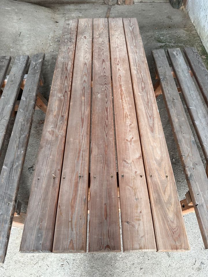 Massivholz Sitzgarnitur Gartengatnitur Gartenmöbel 160cm in Mengkofen