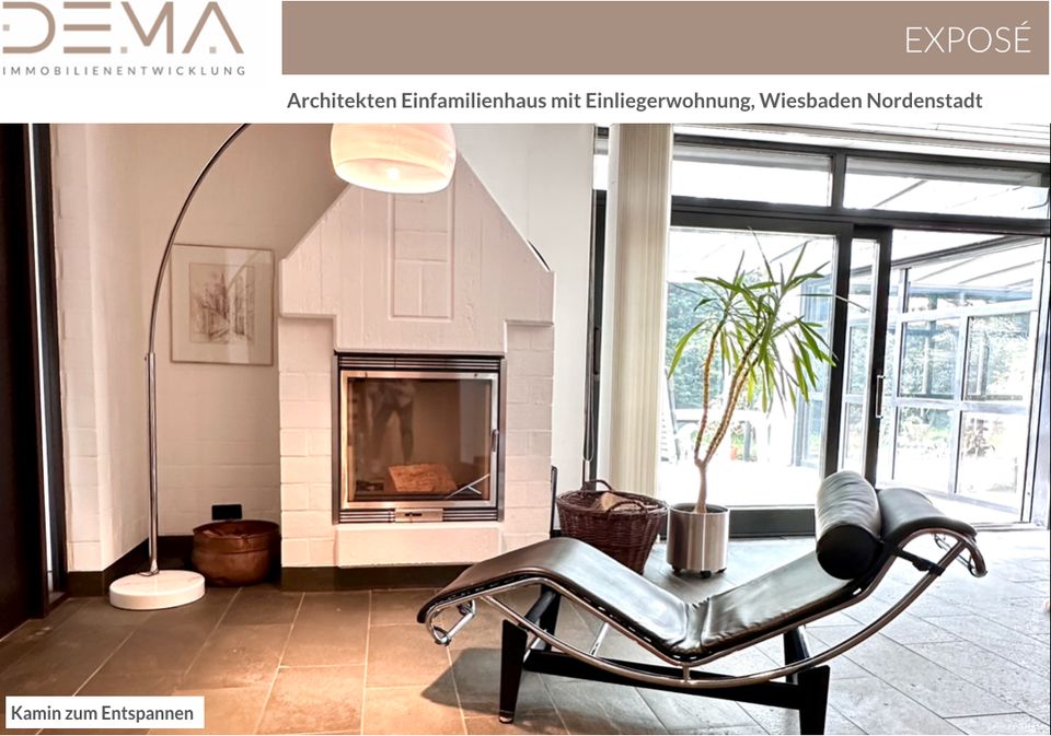 Architektenhaus für die große Familie mit tollem Garten und separater Einliegerwohnung in Wiesbaden