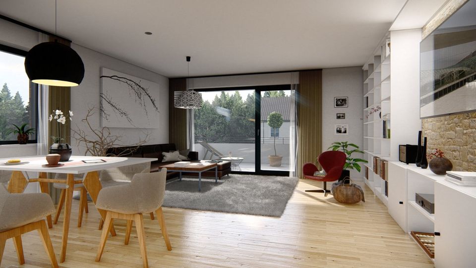 Neubau: 3 Zimmer Wohnung mit Einbauküche, Balkon und toller Aussicht ( Ref.Nr. 2.27) in Eggenfelden
