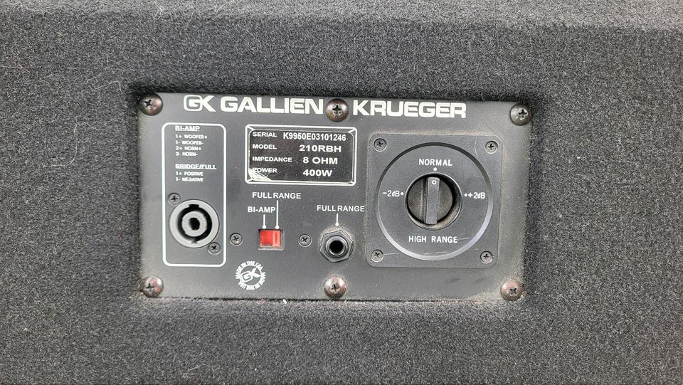 Gallien Krueger 210" RBH Bass Box Wedge in Homburg