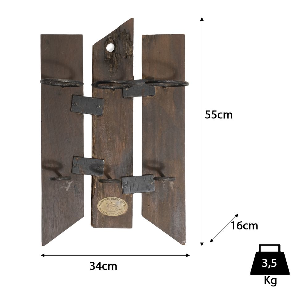 Weinregal Wandregal 55 x 34 x 16 cm aus altem Schiffs Holz 55 cm in Bocholt