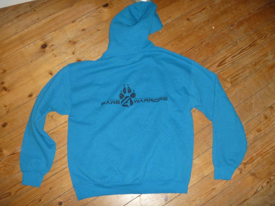 Hoodie, Kapuzenpullover, Pulli, Hund, Warrior, Gr. M, Gildan in Weihenzell