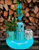 Makramee Windlicht/Teelicht/Vase Boho Vintage Geschenkset Hessen - Pfungstadt Vorschau