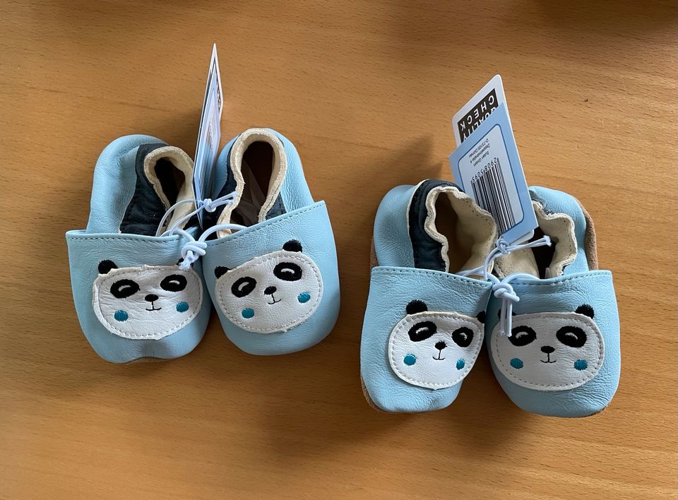 Babyschuhe Krabbelschuhe Leder neu 0-6 Mon Geschenk Zwillinge in Wittstock/Dosse