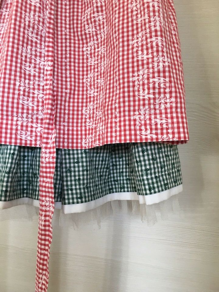 MarJo Dirndl 38 grün rot Blümchen Tracht Volksfest Kleid Wiesn in Deggendorf