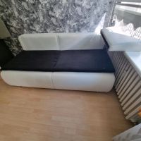 Zu verkaufen eine Couch zum Schlafen in Kunstleder Farbe grau-wei Münster (Westfalen) - Coerde Vorschau