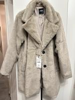 Zara fake fur Kunst pelz Mantel Jacke XL 42 neu grau beige Baden-Württemberg - Ulm Vorschau