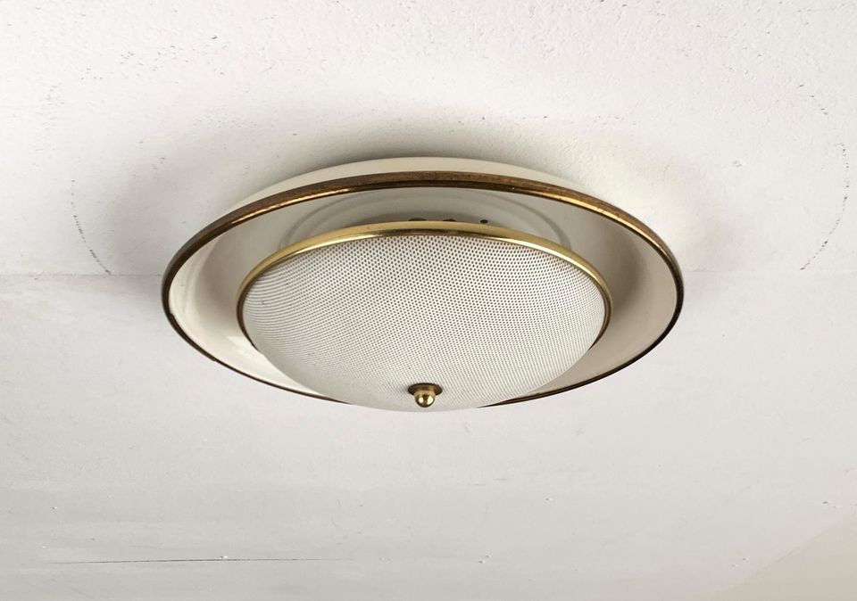 Mid Century Wall Ceiling Lamp zu 50er 60er Stilnovo Hillebrand in Hamburg