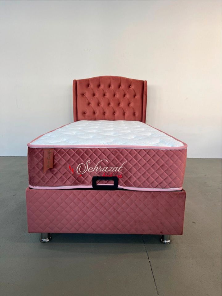 Sofort verfügbar/Neu/Samt/Boxspringbett/Einzelbett/Bett/Lila/Pink in Berlin