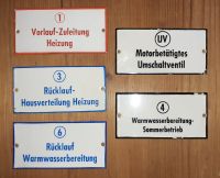 Schilder antik Emaille für Heizungsanlage Sachsen - Hainewalde Vorschau