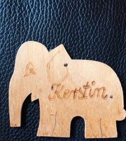 Türschild, Namensschild, Elefant, KERSTIN, Holz-Schild Aachen - Kornelimünster/Walheim Vorschau