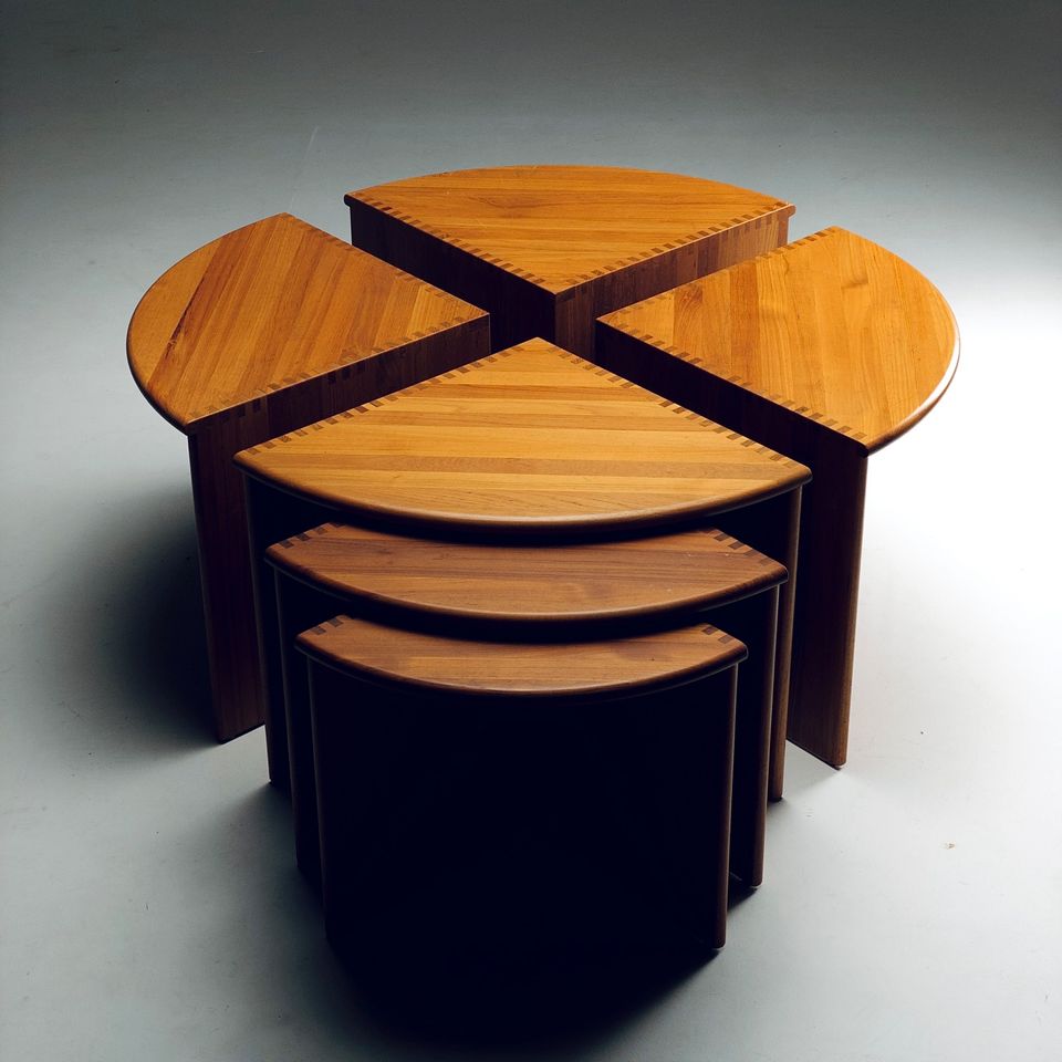 ANKAUF: Juul Kristensen Coffee Table Set | Mid-Century Beistelltische | Danish Teak Designklassiker | 50er 60er 70er Jahre in Düsseldorf