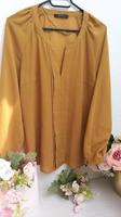 ❤ Esprit ❤ Elegante Chiffonbluse Büro edel senf plissée Hessen - Solms Vorschau