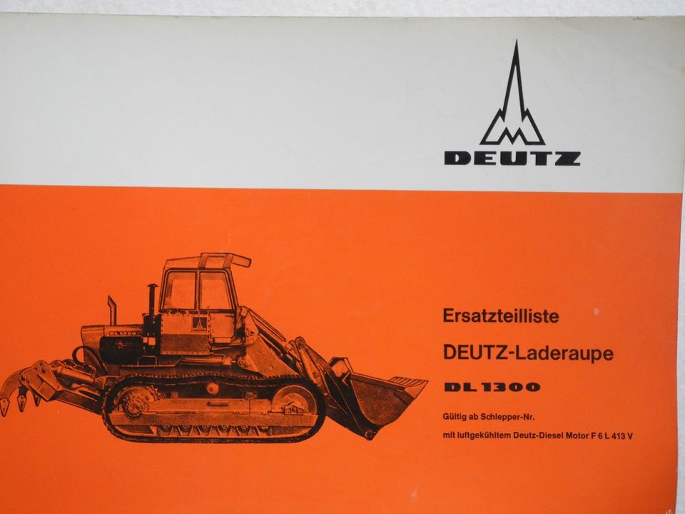 Deutz-Raupe DL 1300 Ersatzteilliste Z1653-2 in Bergisch Gladbach
