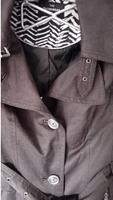 Damenmantel (Trenchcoat), Gr. 38, schwarz/braun, Neuwertig 5€ Nordrhein-Westfalen - Düren Vorschau