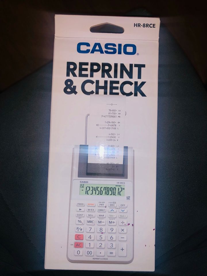 Casio Reprint und Check druckender Rechner Tischrechner OVP in Übach-Palenberg