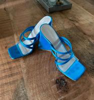 moderne Catwalk Sommer Absatzschuhe blau dicker Absatz 40 Rheinland-Pfalz - Höhr-Grenzhausen Vorschau
