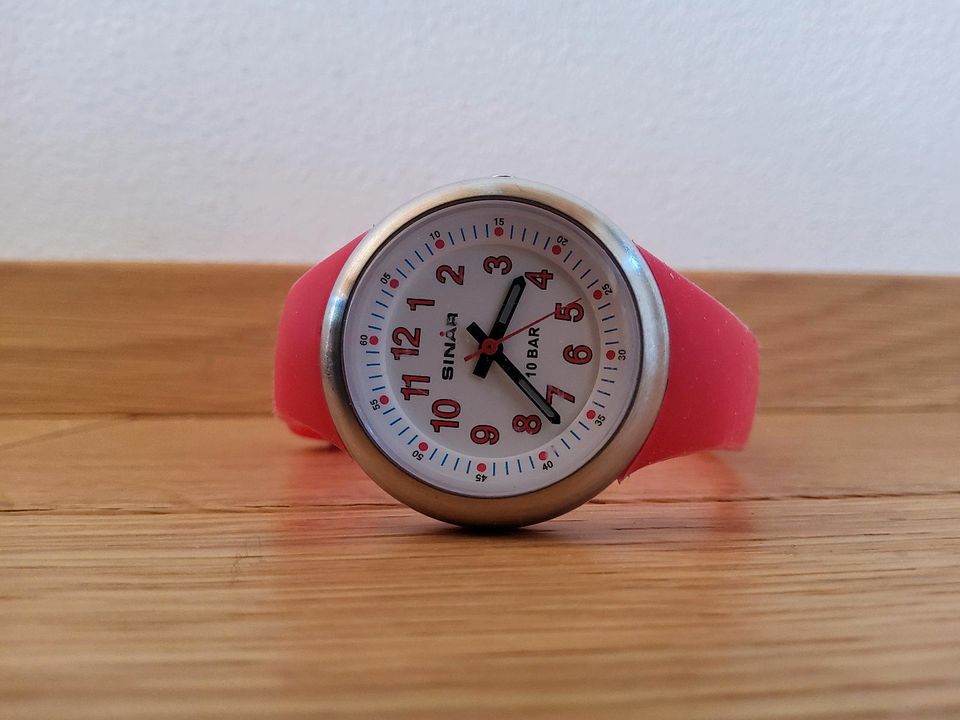 Uhr Mädchen rosa Armbanduhr Quarz wasserfest 10 bar Sinar in Ummendorf
