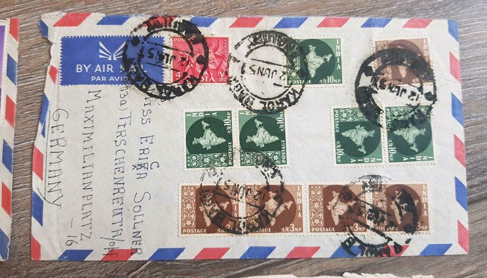 Briefmarken Briefe Indien 1957-1960 Indian Air Force in Gattendorf